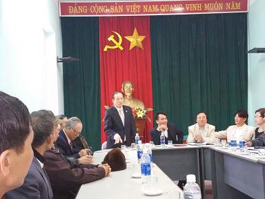 Chủ tịch HĐMT Thái Khắc Việt phát biểu tại hội nghị.