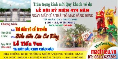 Huyện Kiến Thụy: Xây dựng và triển khai kế hoạch tổ chức lễ hội Kỷ niệm 474 năm ngày mất Thái tổ Mạc Đăng Dung