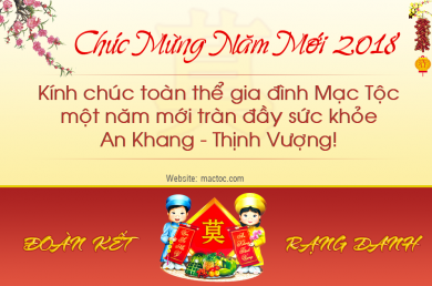 CHÚC MỪNG NĂM MỚI XUÂN MẬU TUẤT 2018