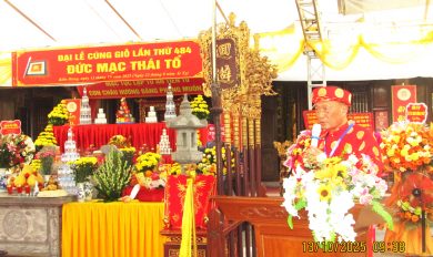 ĐẠI LỄ CÚNG GIỖ – TƯỞNG NIỆM 484 NĂM NGÀY MẠC THÁI TỔ BĂNG HÀ