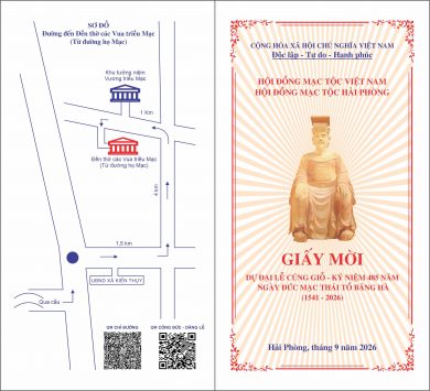 ĐẠI LỄ KỶ NIỆM 485 NĂM NGÀY MẠC THÁI TỔ BĂNG HÀ
